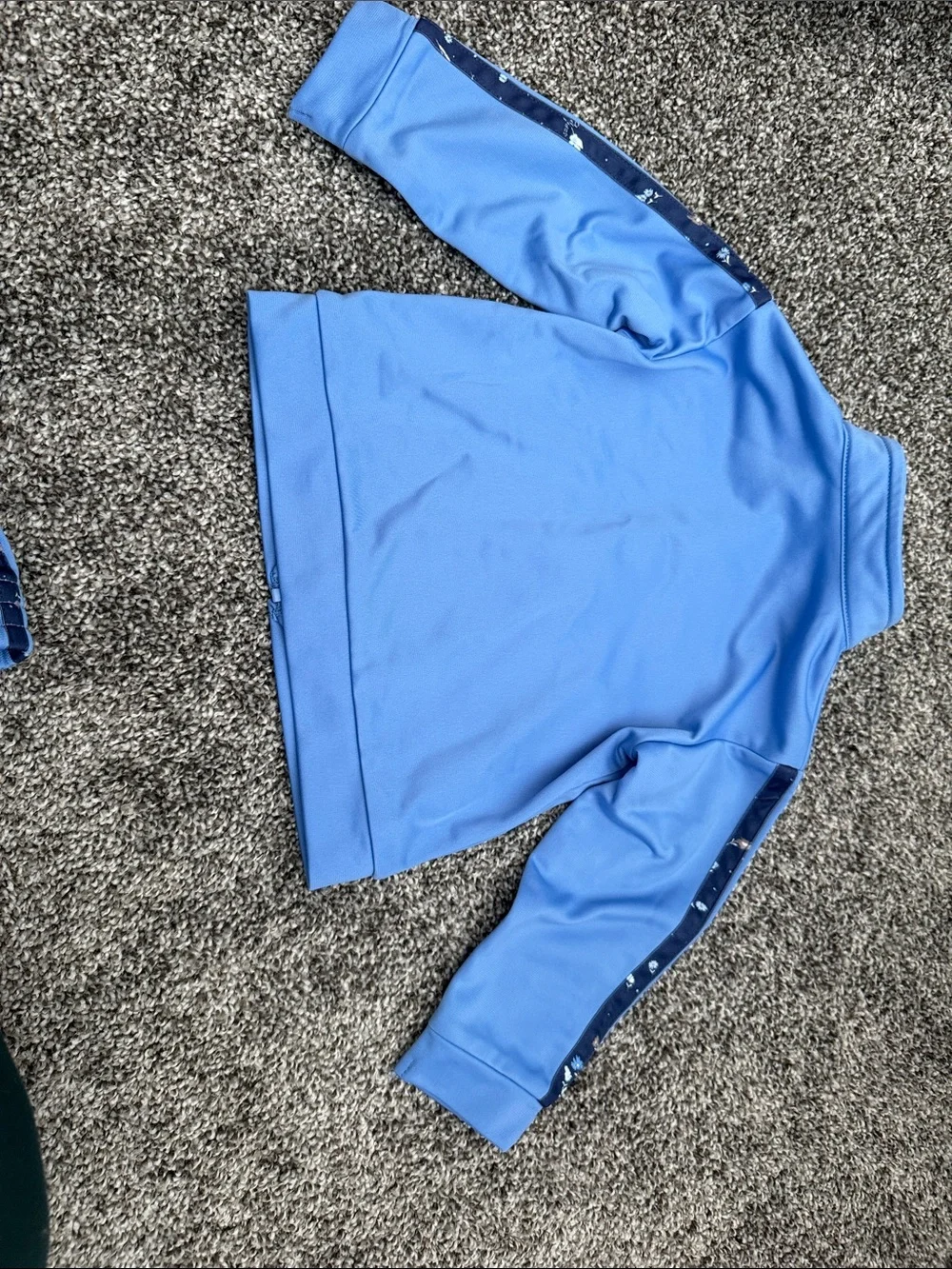 adidas Light Blue Kids Track Jacket & Joggers with Navy Stripes